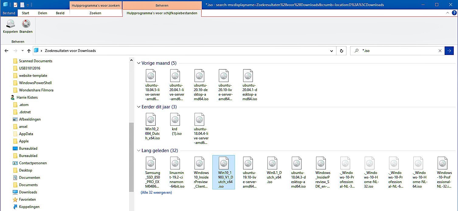 Zo Koppelt U Iso Images in Windows 10