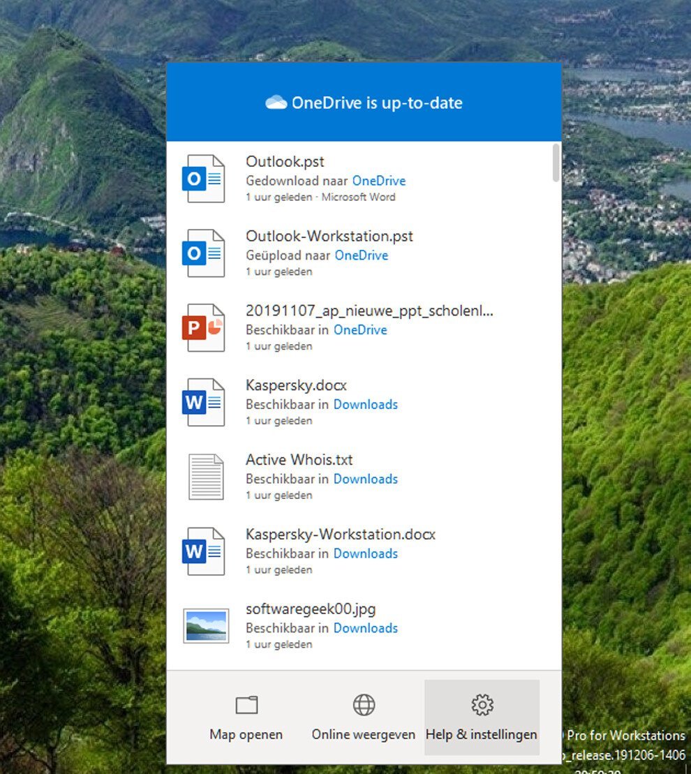 Handleiding Onedrive in Windows 10