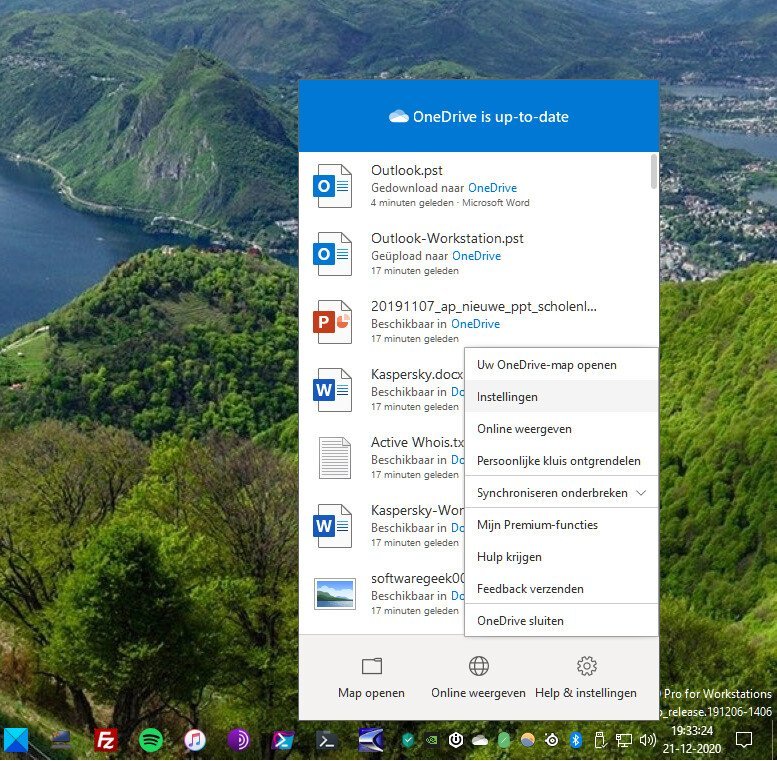 Handleiding Onedrive in Windows 10