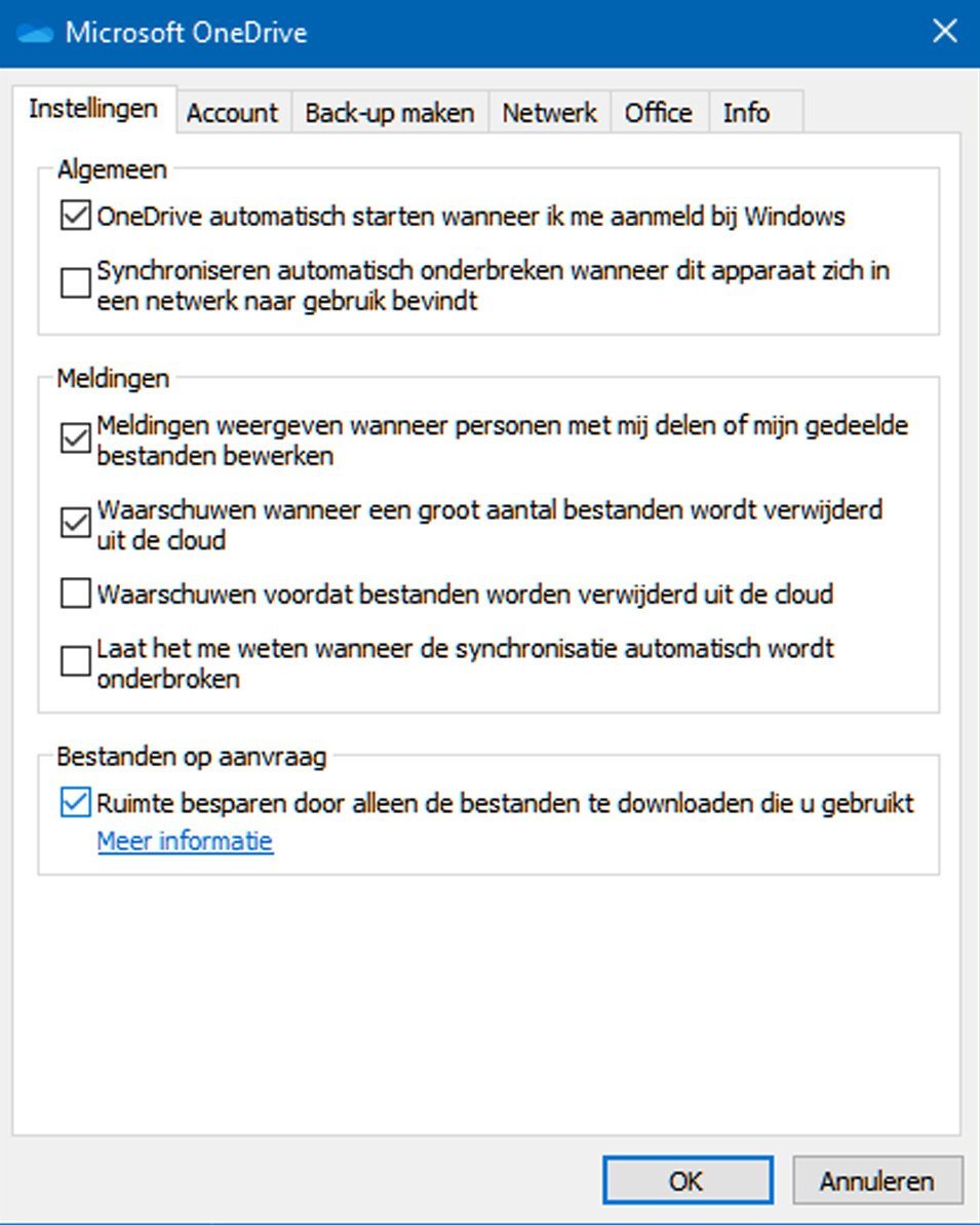 Handleiding Onedrive in Windows 10
