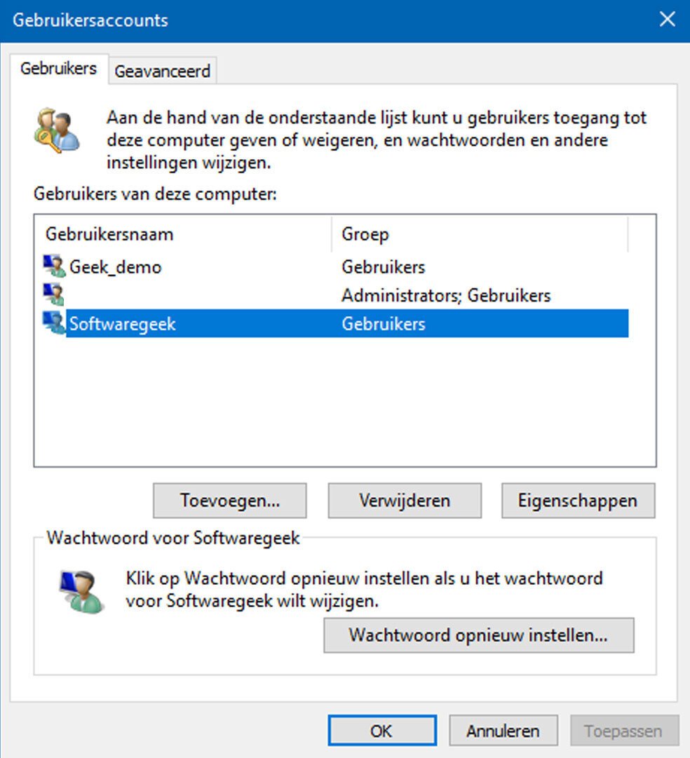 Wijzig Het Accounttype in Windows 10