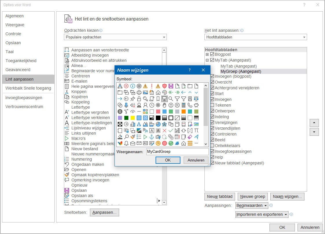 | SoftwareGeeknl Lintmenu Aanpassen in Office | Softwaregeeknl