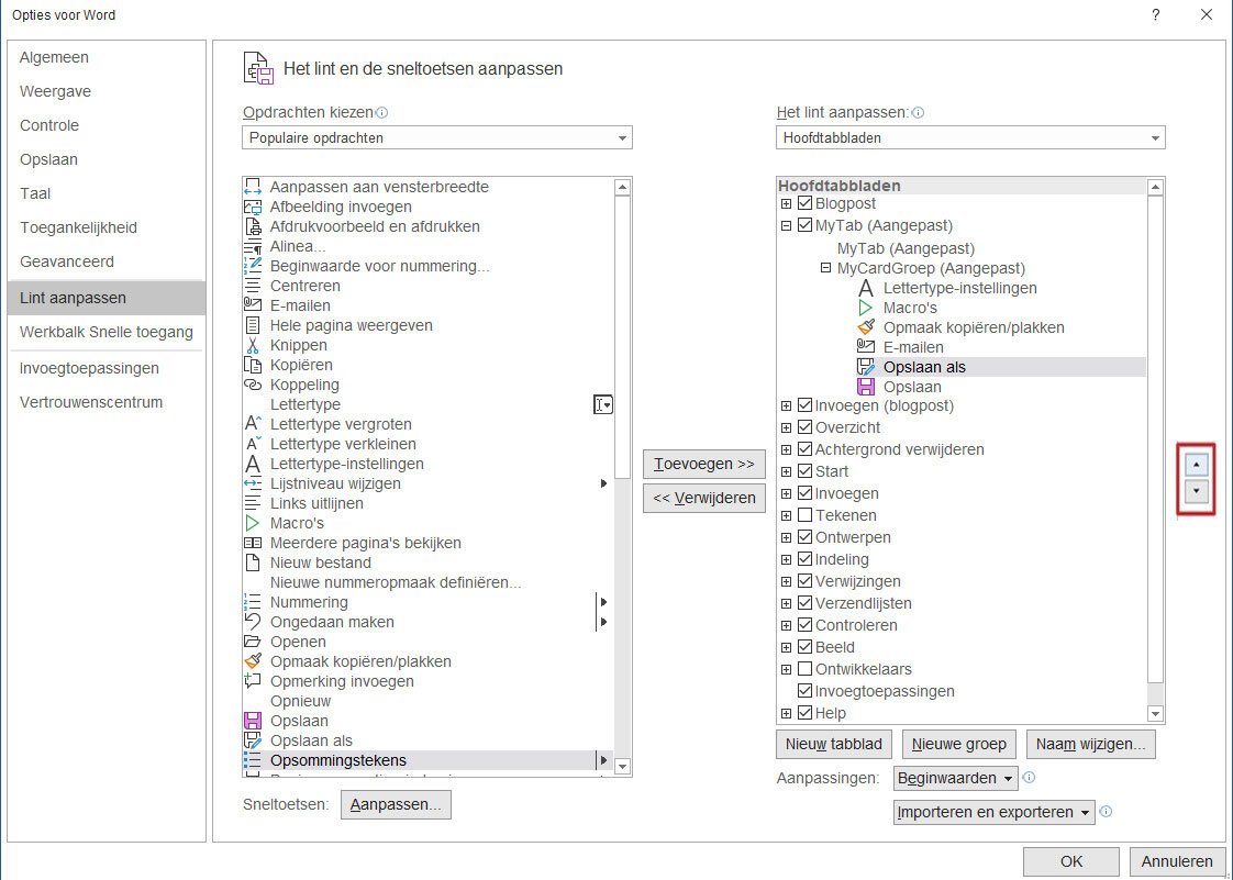 | SoftwareGeeknl Lintmenu Aanpassen in Office | Softwaregeeknl