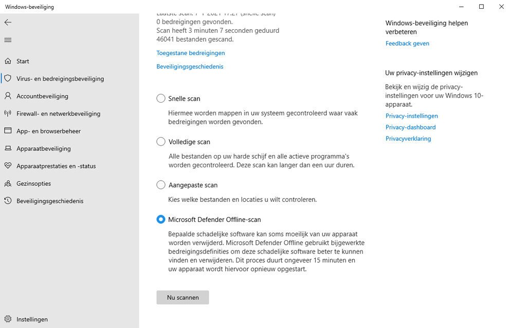 Virus Verwijderen Windows Defender Offline