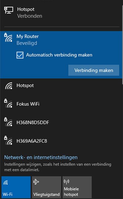 Maak Verbinding Met Wifi in Windows 10