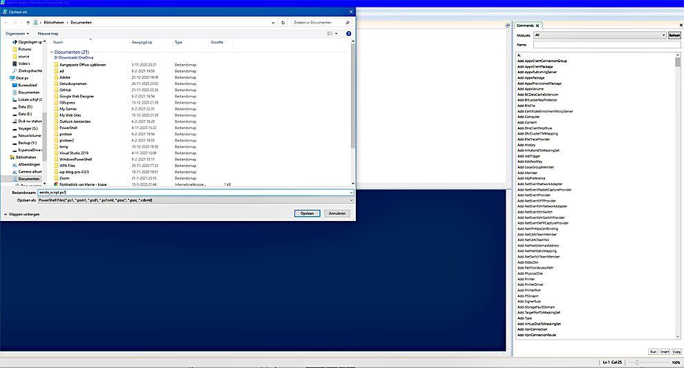 Powershell Script Beheren in Windows 10
