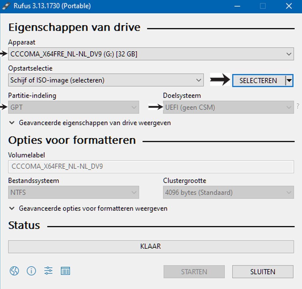 Installeer Met Uefi Windows 10 Vanaf Usb