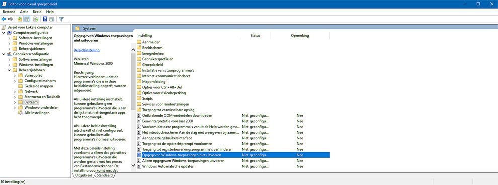 Powershell Uitschakelen in Windows 10