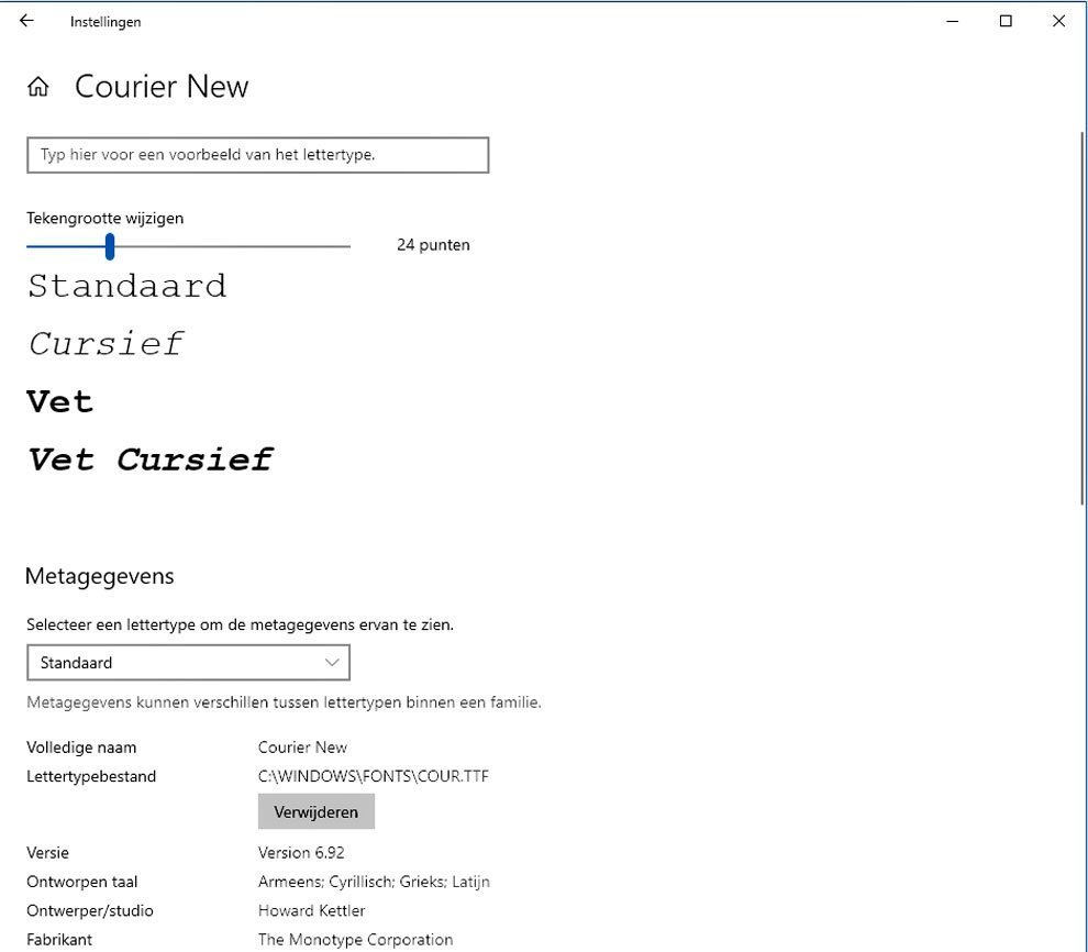 | SoftwareGeeknl Wijzig standaardlettertype in Windows 10