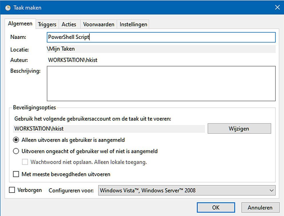 Automatische taken maken in Windows 10