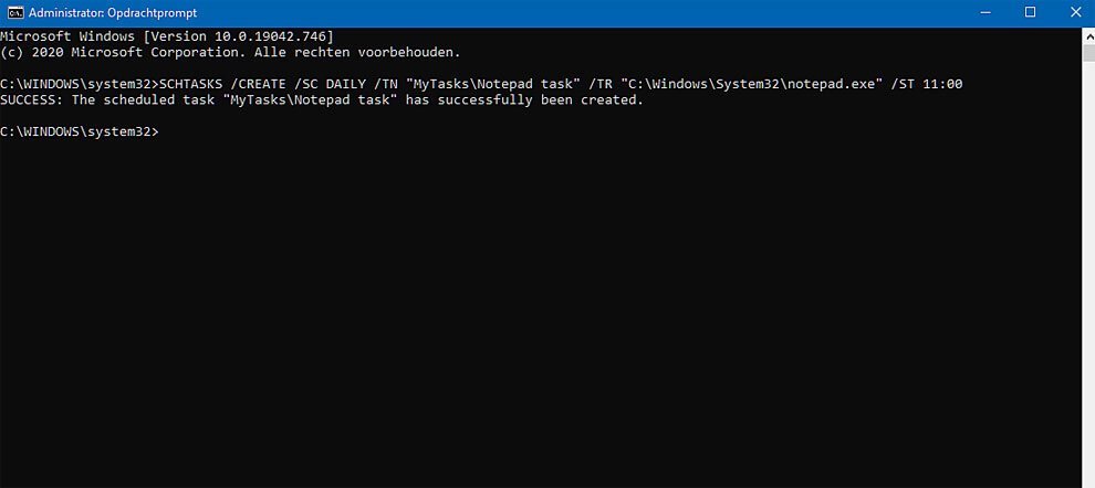 Gebruik De Opdrachtprompt Als Taakplanner