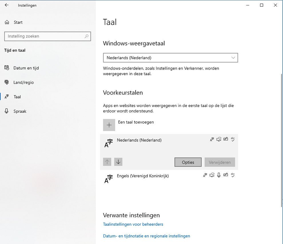 Toetsenbord Indeling Wijzigen in Windows