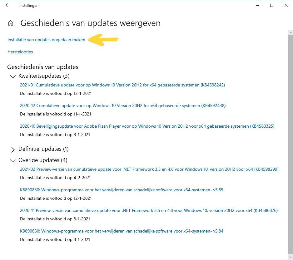 Microsoft Bevestigt Updatefout Na Bsod