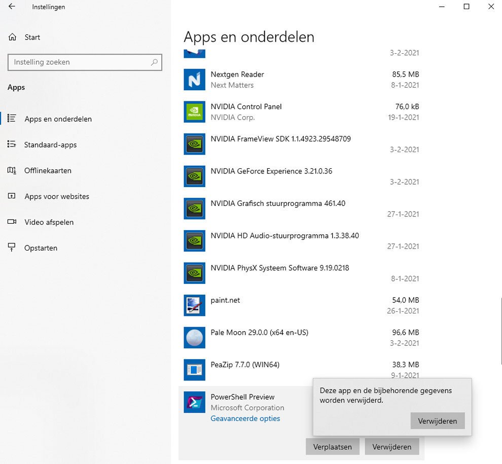 Powershell Uitschakelen in Windows 10