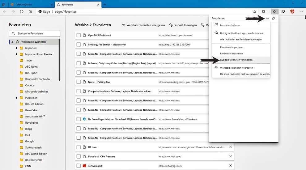 | SoftwareGeeknl Zo Beheert U Favorieten in Microsoft Edge | Softwaregeeknl
