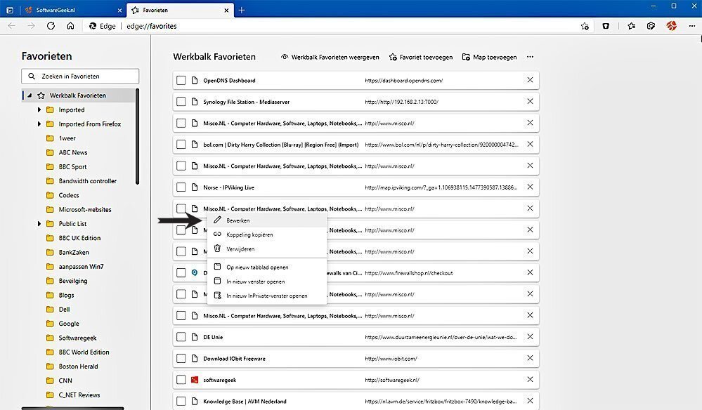 | SoftwareGeeknl Zo Beheert U Favorieten in Microsoft Edge | Softwaregeeknl