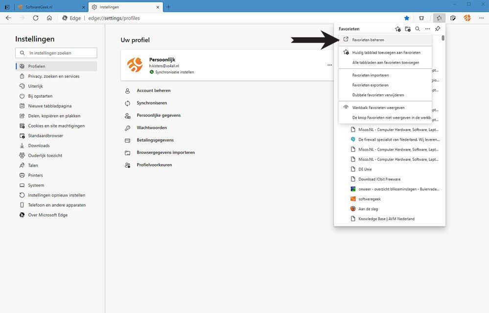 | SoftwareGeeknl Zo Beheert U Favorieten in Microsoft Edge | Softwaregeeknl