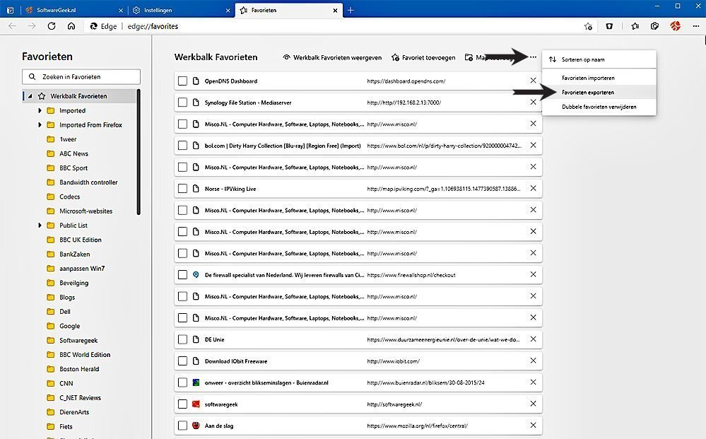 | SoftwareGeeknl Zo Beheert U Favorieten in Microsoft Edge | Softwaregeeknl