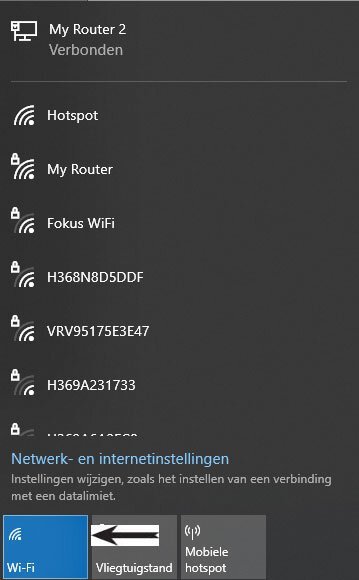 Verbinding maken met een WiFi netwerk