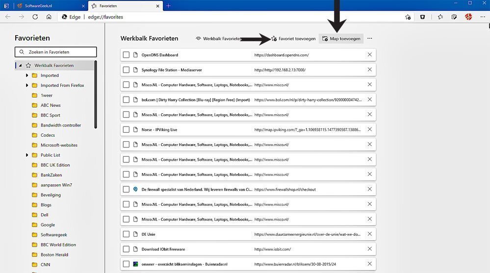 | SoftwareGeeknl Zo Beheert U Favorieten in Microsoft Edge | Softwaregeeknl
