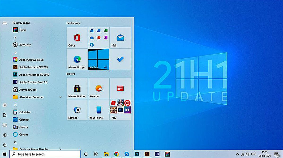 21H1Windows 10 wordt Update mei 2021