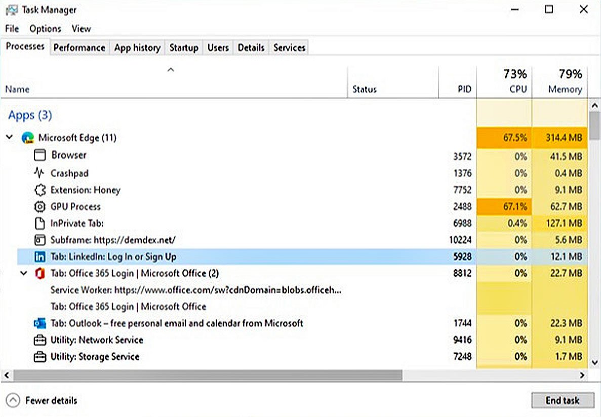 | SoftwareGeeknl Edge Processen Windows Taakbeheer Te Zien