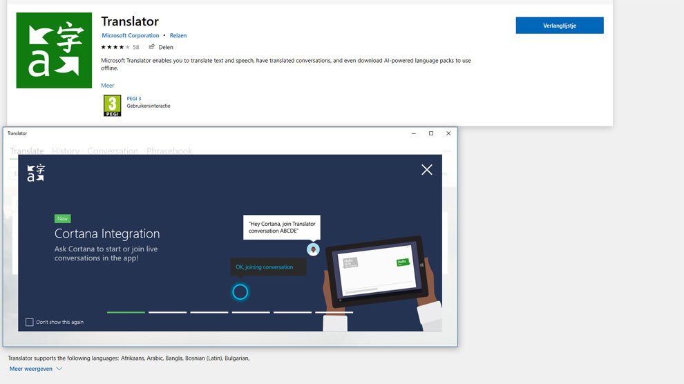 Microsoft Vertaler Windows 10 Verdwijnt