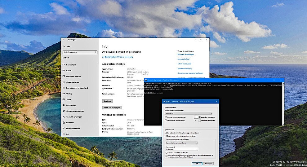 Windows 10 Crashdump Instellingen Beheren