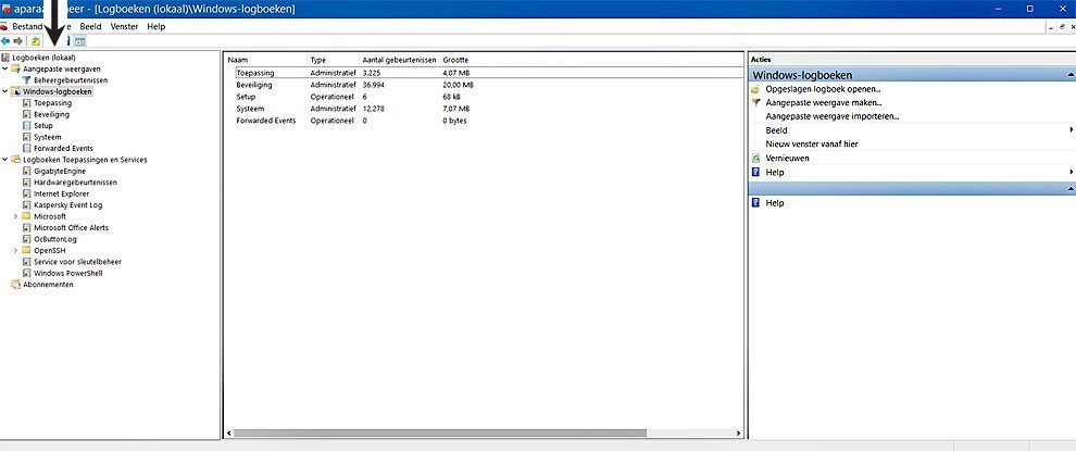 | SoftwareGeeknl Gebruik Logboeken in Windows 10