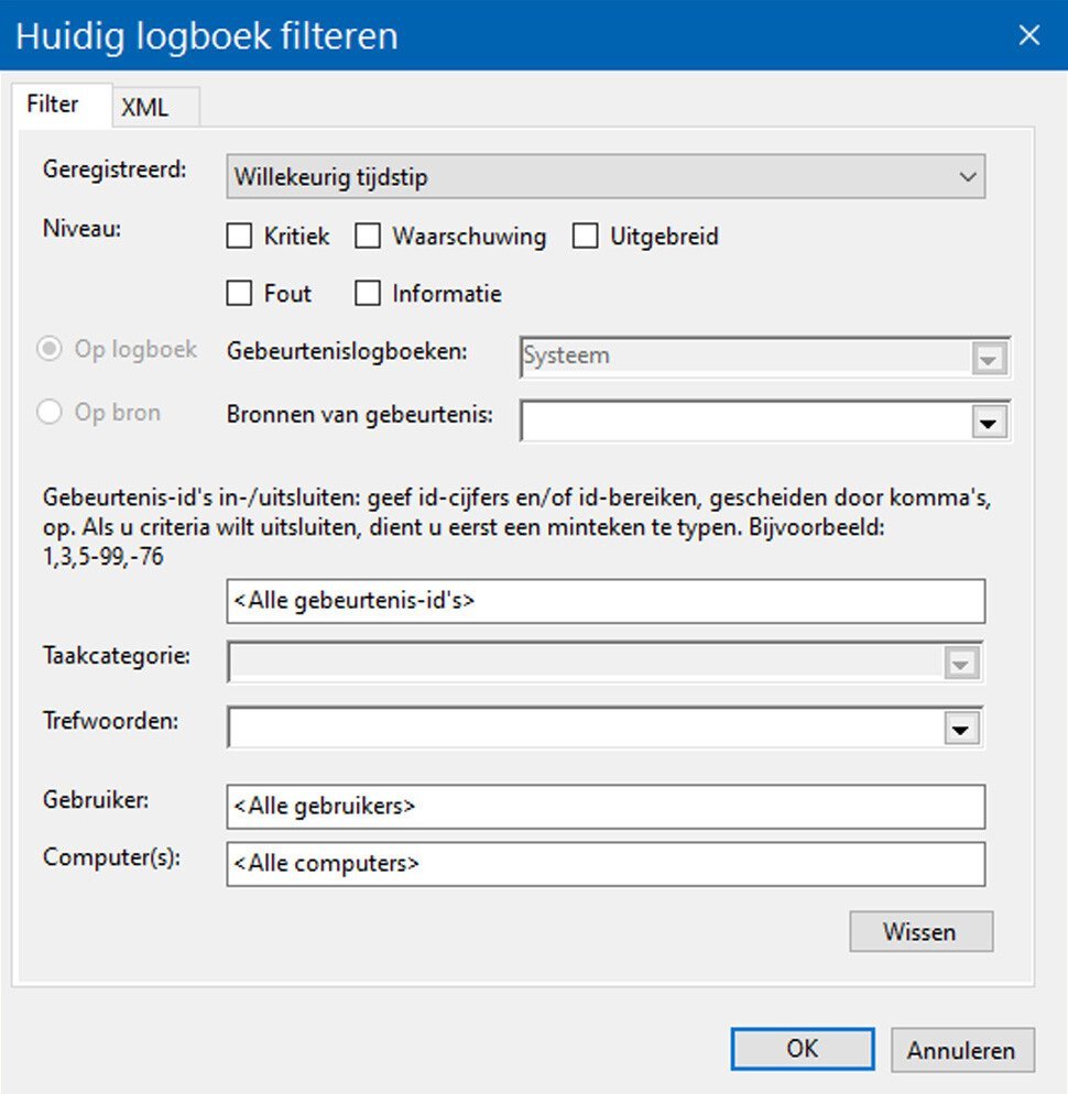 | SoftwareGeeknl Gebruik Logboeken in Windows 10