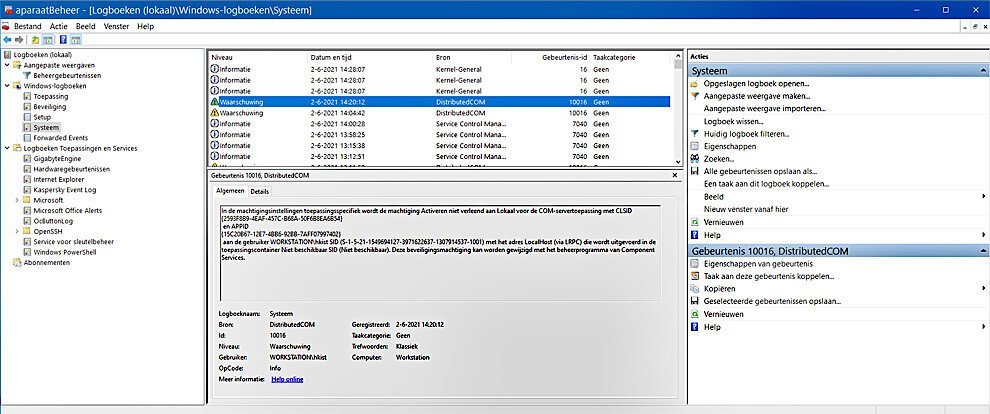 | SoftwareGeeknl Gebruik Logboeken in Windows 10