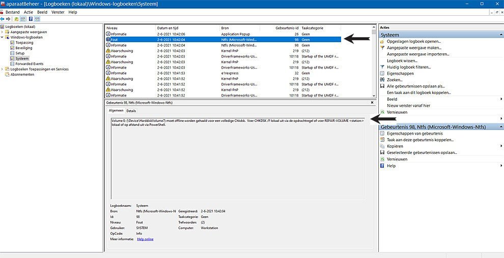 | SoftwareGeeknl Gebruik Logboeken in Windows 10