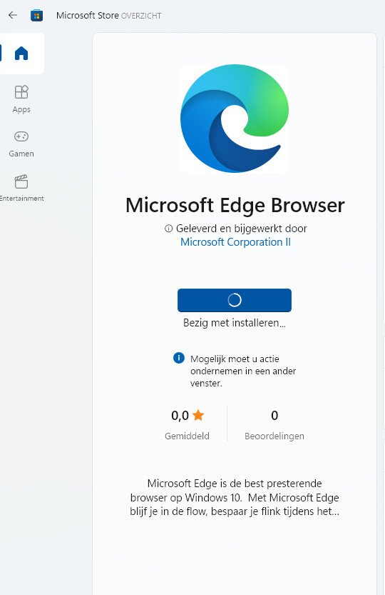Microsoft Edge in Windows 11 store | SoftwareGeeknl