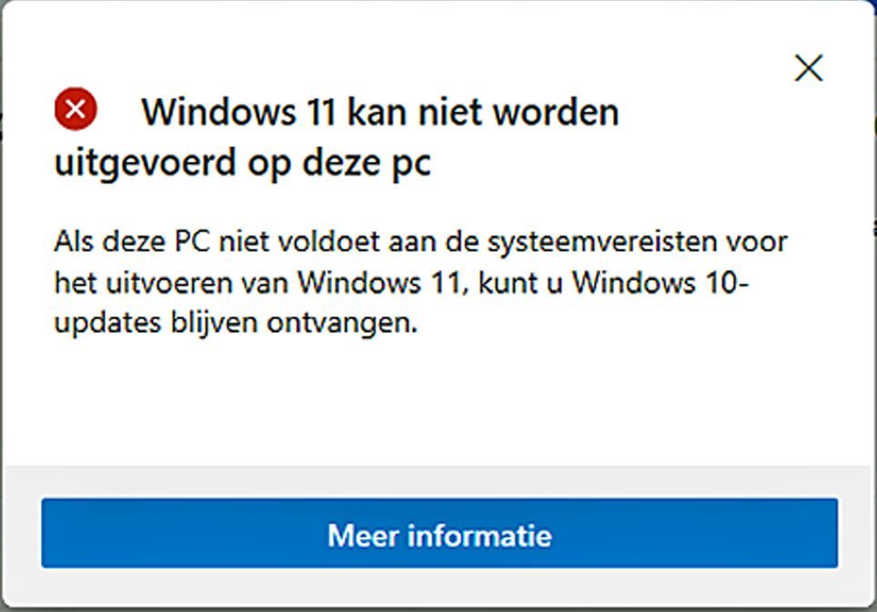 Oude PC mag Windows 11 draaien | SoftwareGeeknl