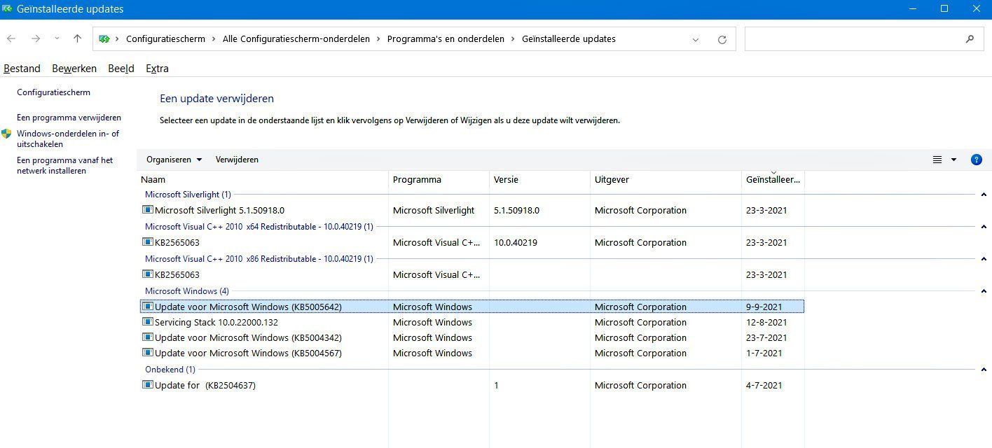 Nieuwe update KB5005642 Windows 11 | SoftwareGeeknl