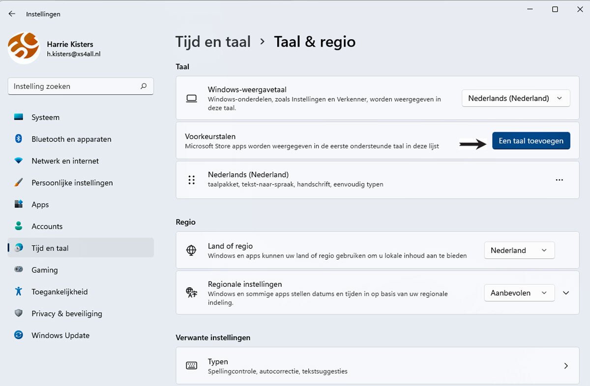 Wijzig Zo De Systeem Taal in Windows 11