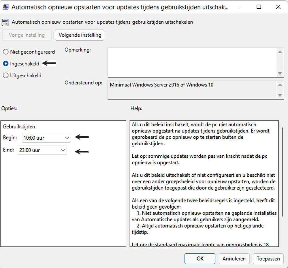 Stel Zo De Windows 11 Actieve Uren in