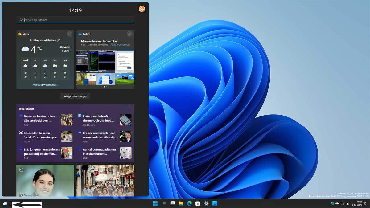 Windows 11 Build 22518 Preview Uitgerold