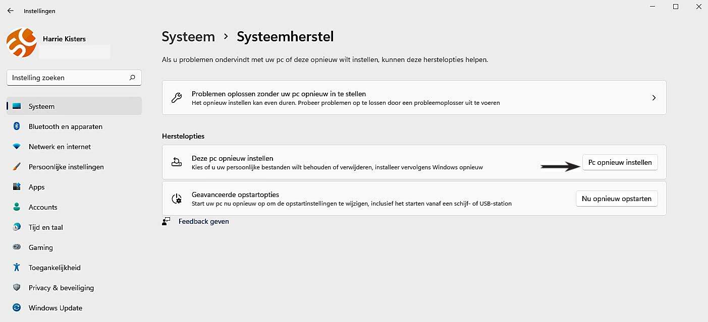 Stel Zo Windows 10 of 11 Opnieuw in