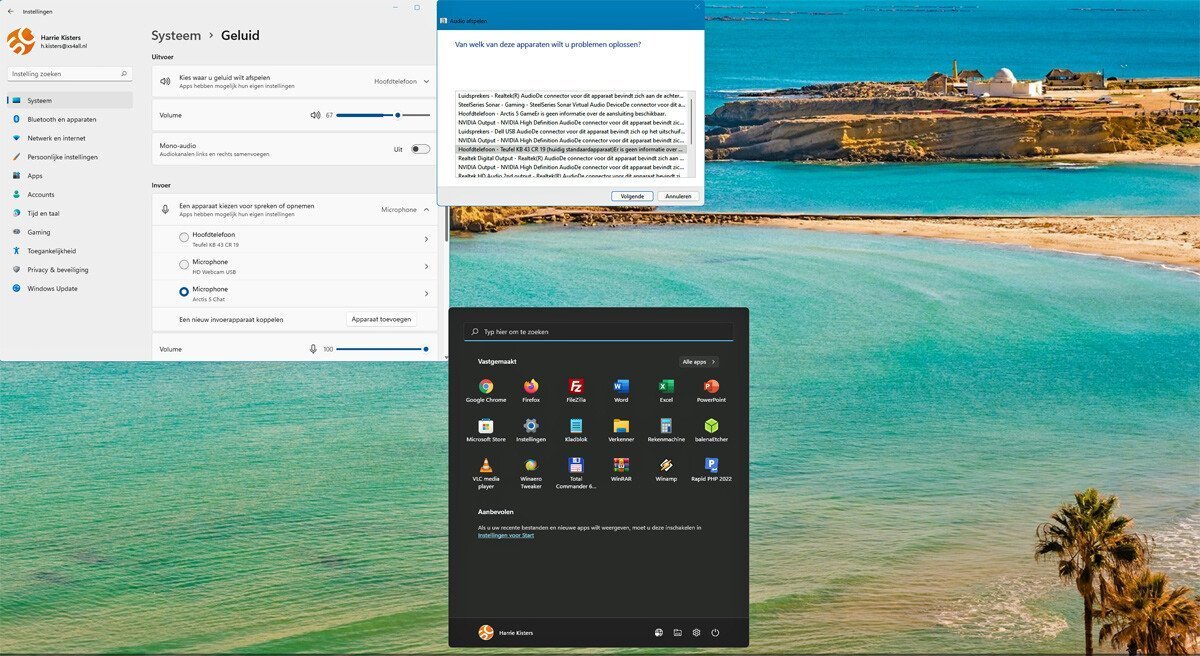 Beheer Geluidsinstellingen in Windows 11