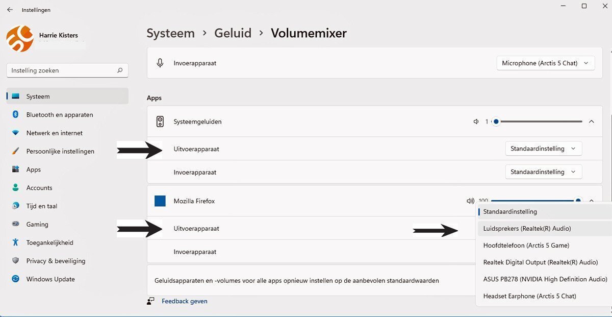 Beheer Geluidsinstellingen in Windows 11