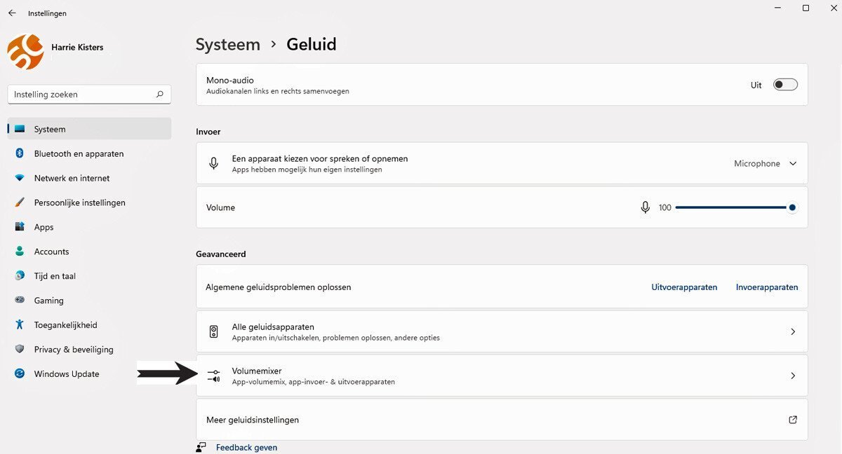 Beheer Geluidsinstellingen in Windows 11