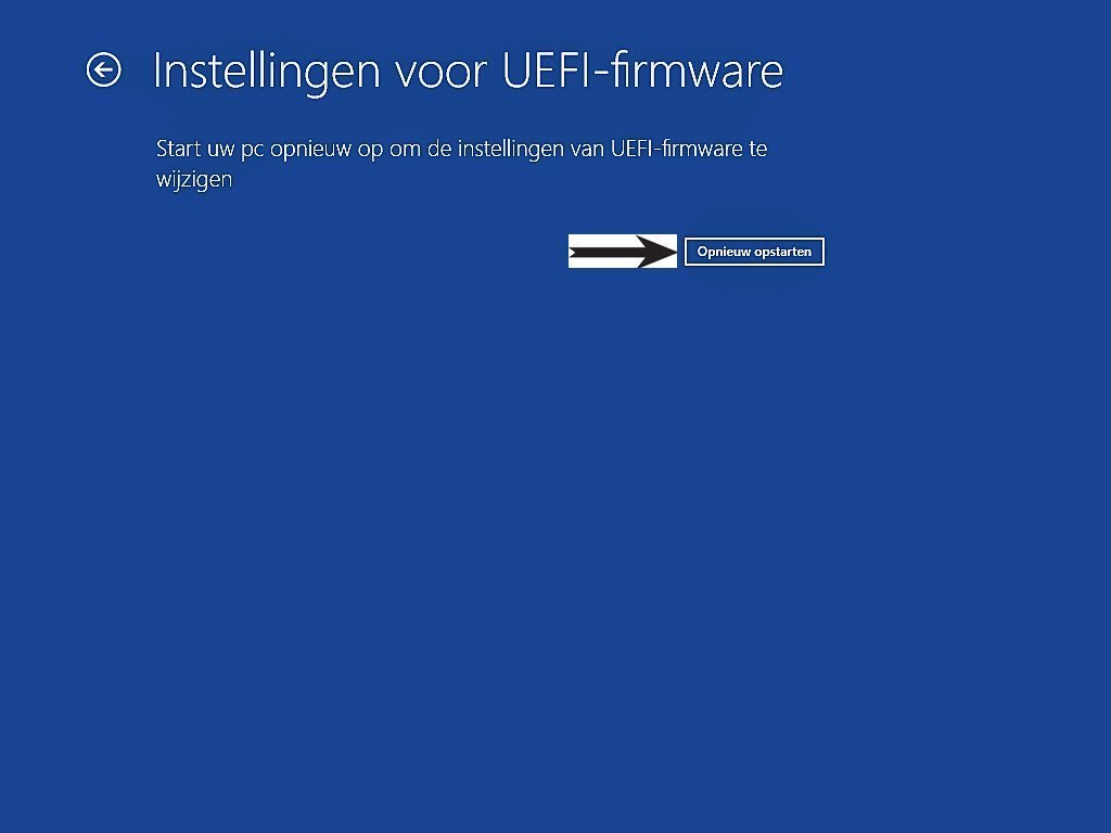 Uefi of Bios Openen Op Windows 10 Pcs