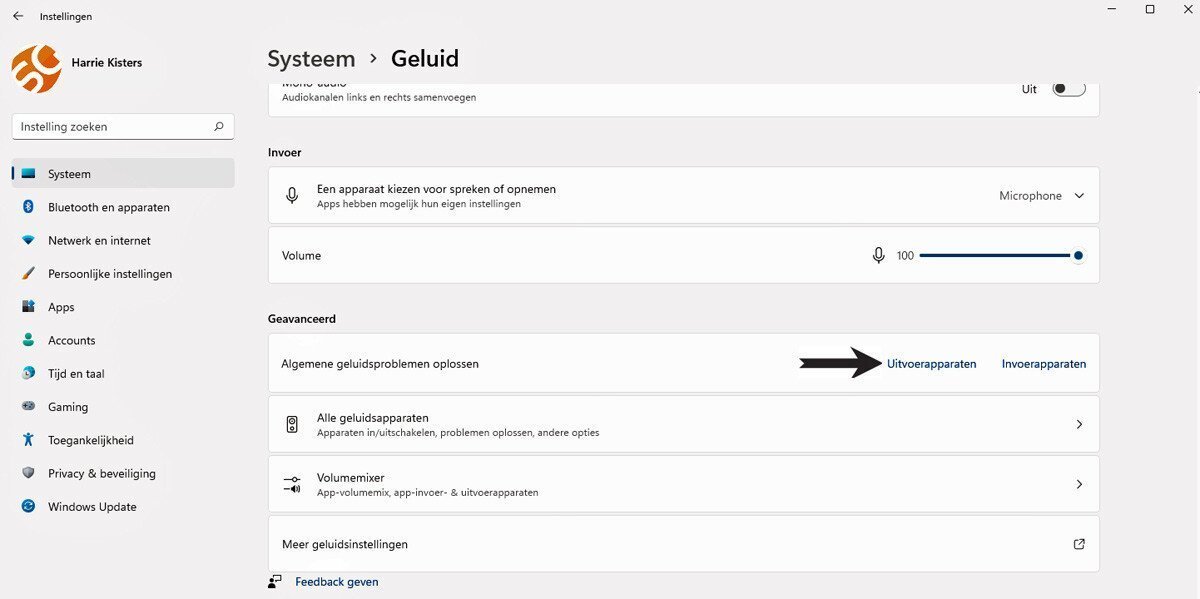 Beheer Geluidsinstellingen in Windows 11