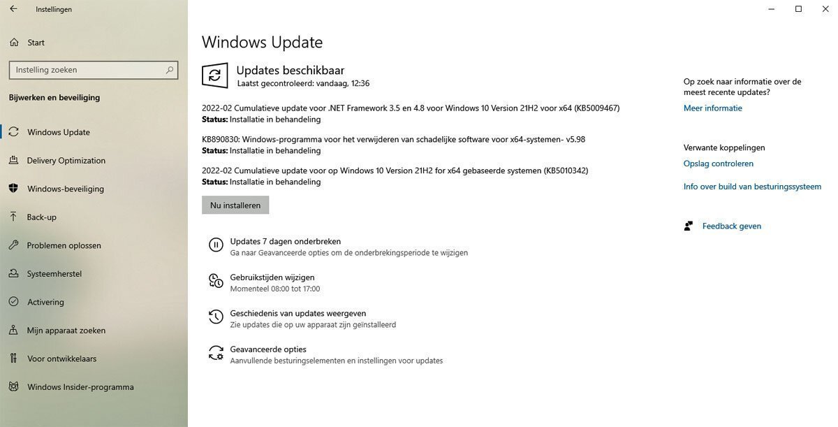 Update Kb5010342 Voor Windows 10 is Uit