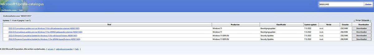 Windows 11 Update Kb5011493 Uitgebracht