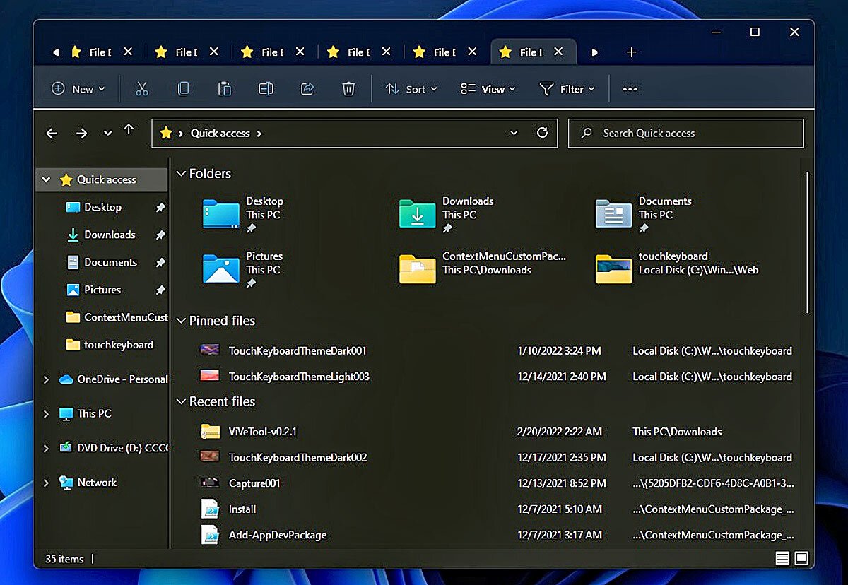 Verkenner Van Windows 11 Met Tabbladen