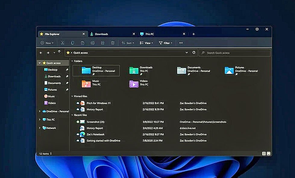 Verkenner Van Windows 11 Met Tabbladen