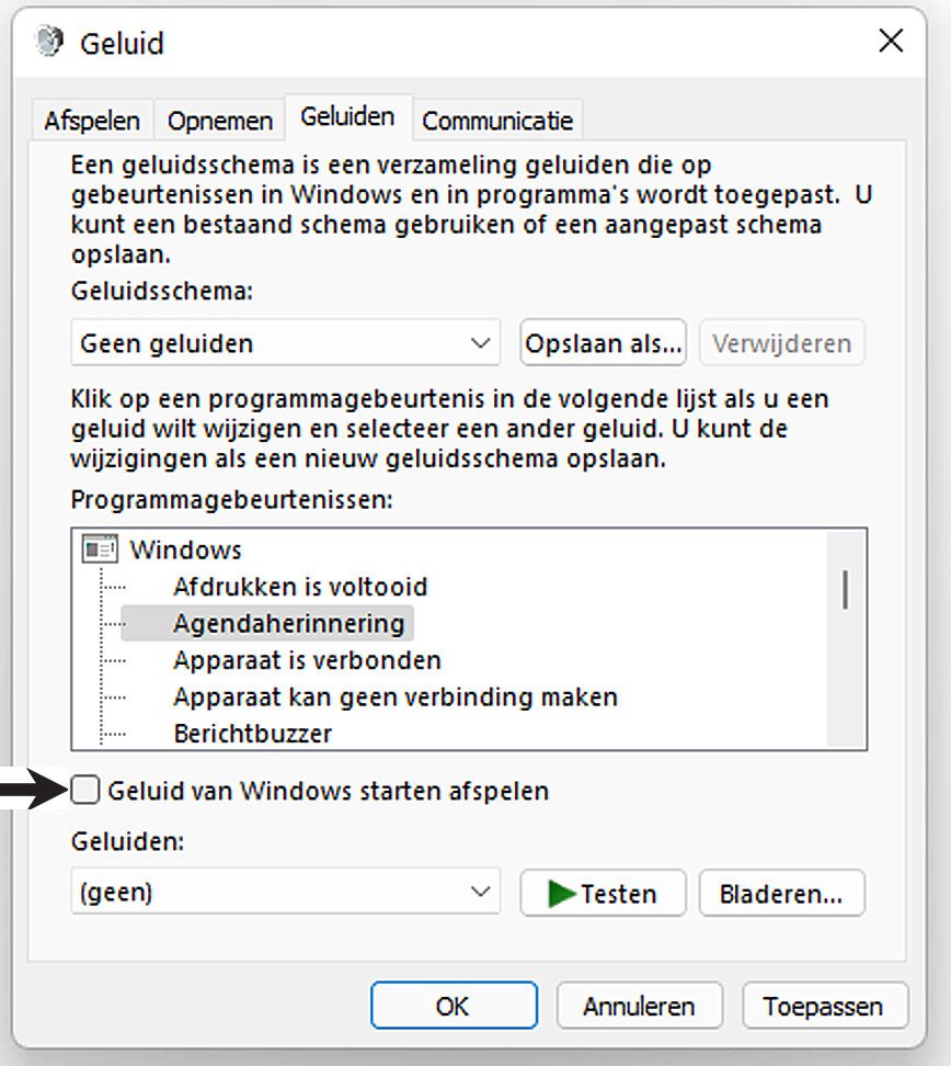 Systeemgeluiden Beheren in Windows 11