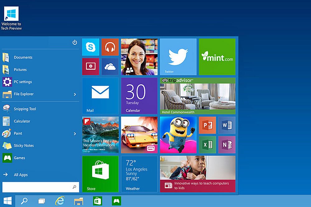 Preview Windows 10
